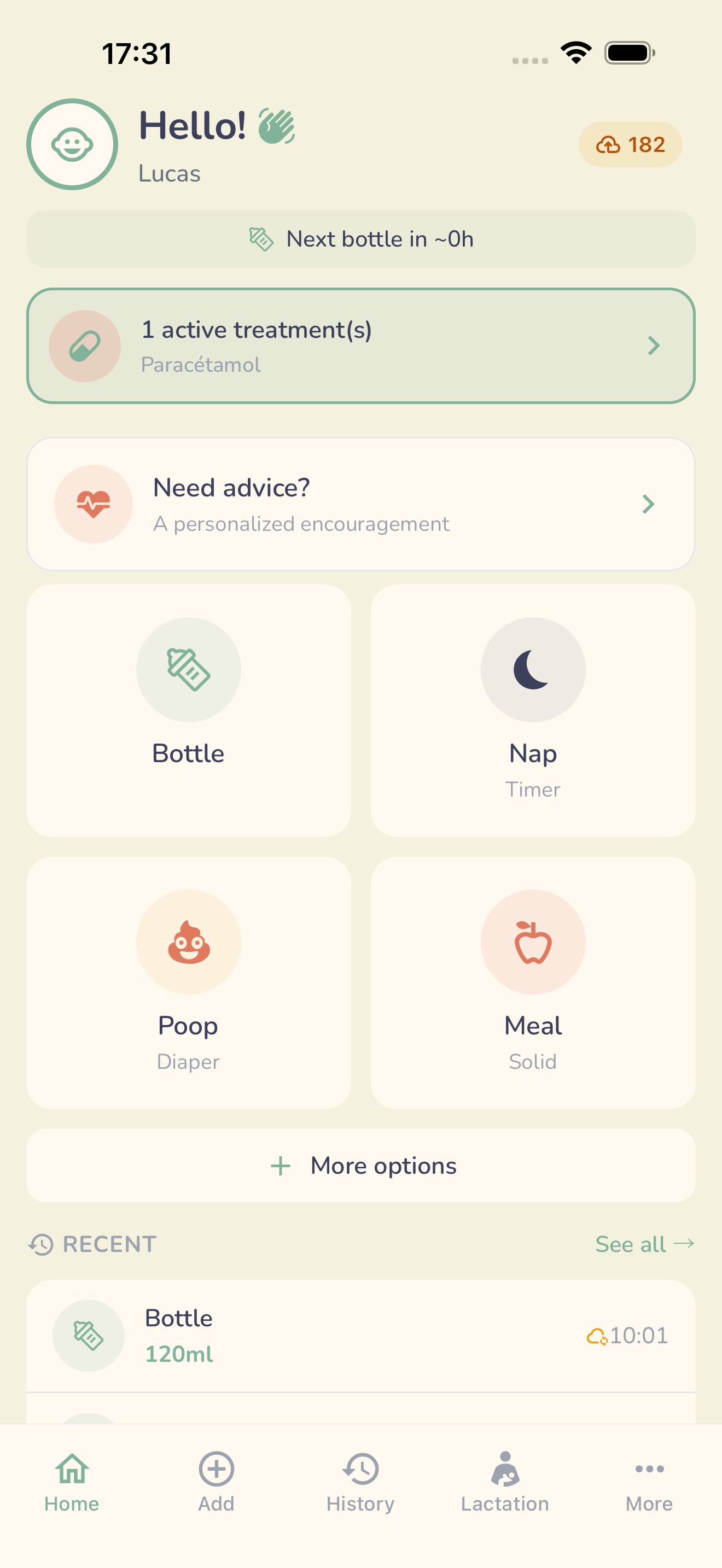 BabySync dashboard