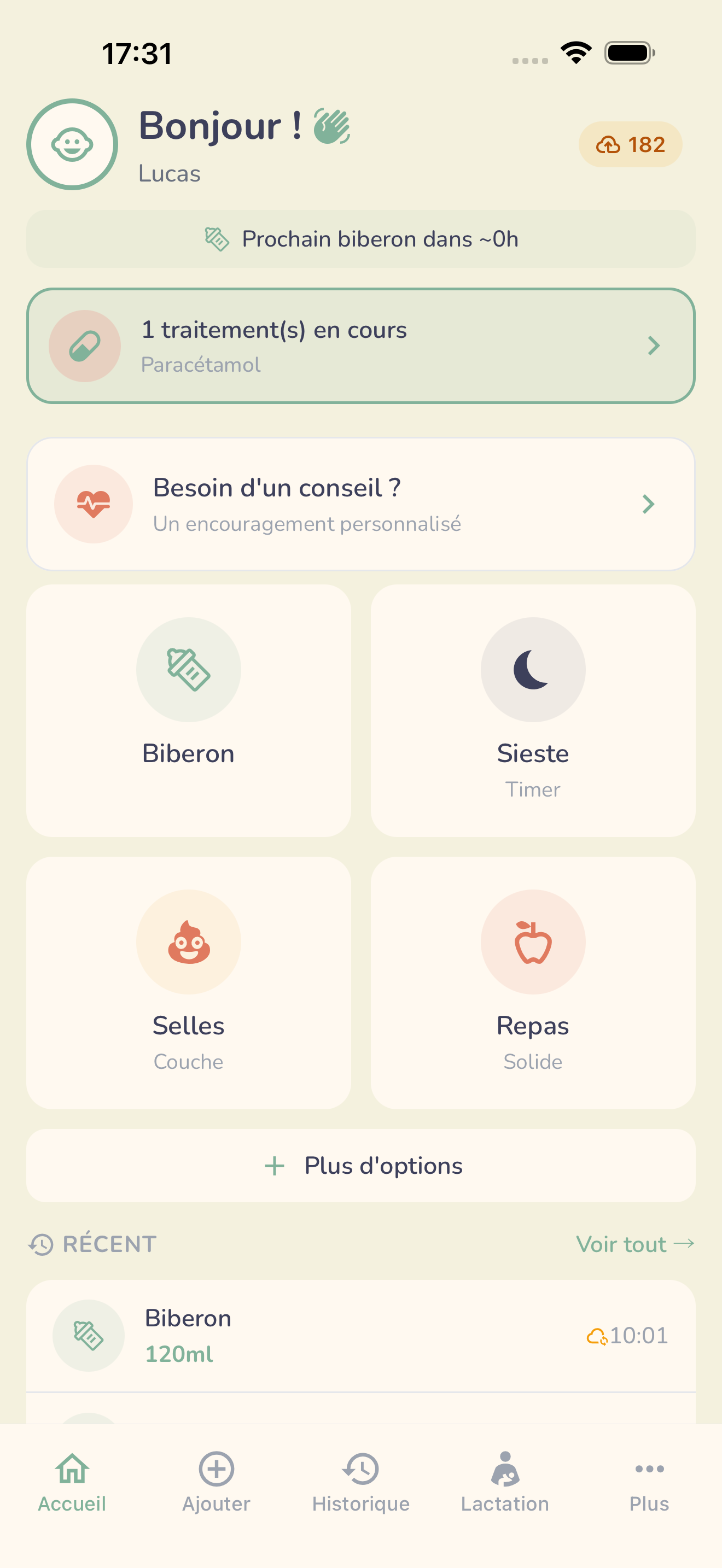 BabySync dashboard