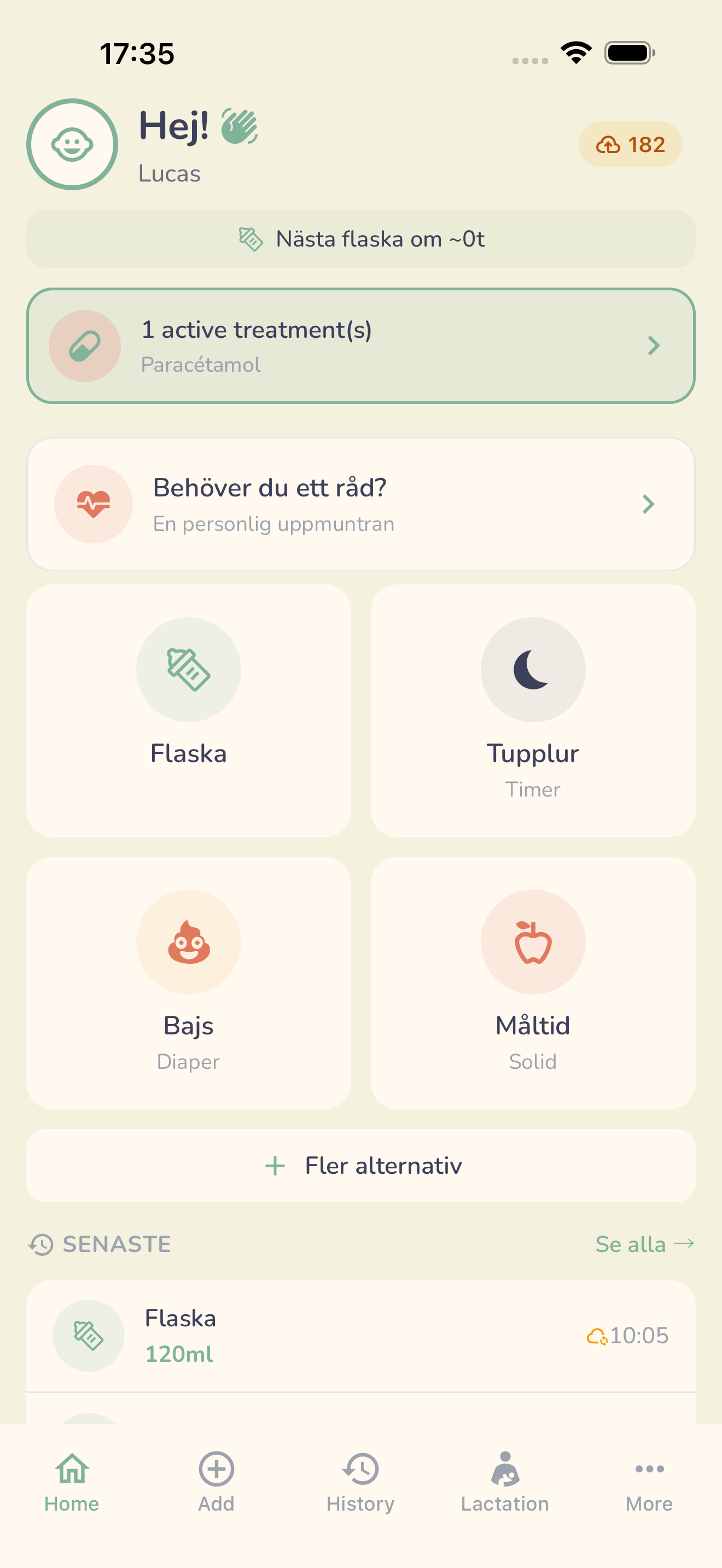 BabySync dashboard